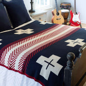 in2green Eco Throw Heritage Trail - Cotton Sustainable Knit Geometric Throw Blanket 601570195396 BL01XHT1