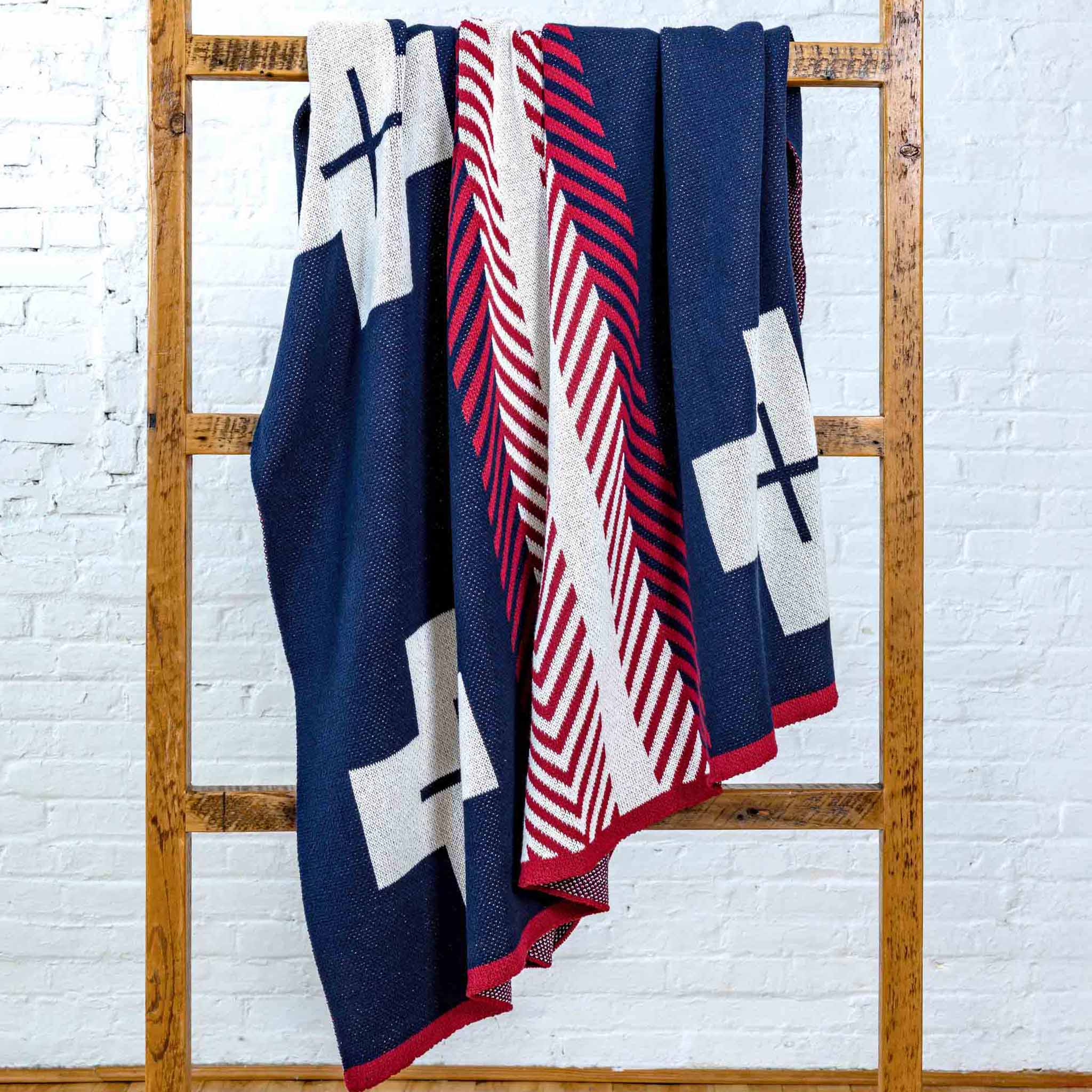 in2green Eco Throw Heritage Trail - Cotton Sustainable Knit Geometric Throw Blanket 601570195396 BL01XHT1