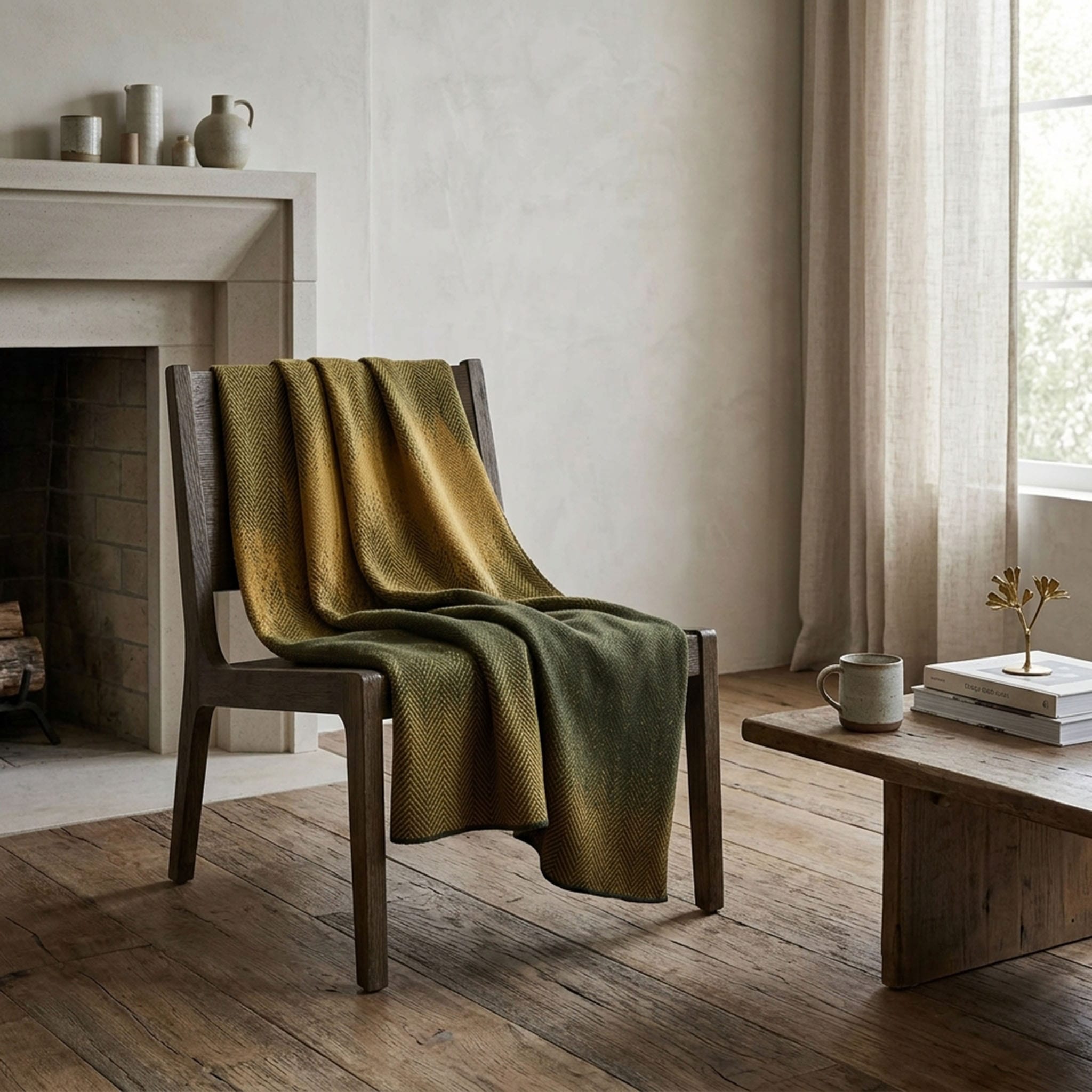 in2green Eco Throw Herringbone Ombre Throw Blanket