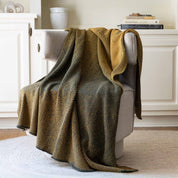 in2green Eco Throw Herringbone Ombre - Cotton Sustainable Knit Geometric Chevron Throw Blanket