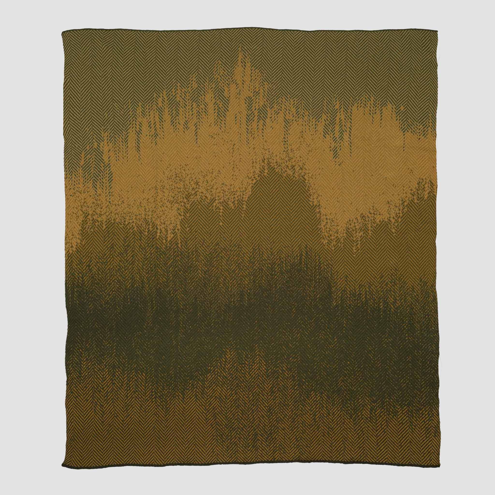 in2green Eco Throw Cotton Sustainable Knit Geometric Chevron Throw Blanket - Herringbone Ombre 601570194634 BLHBO2