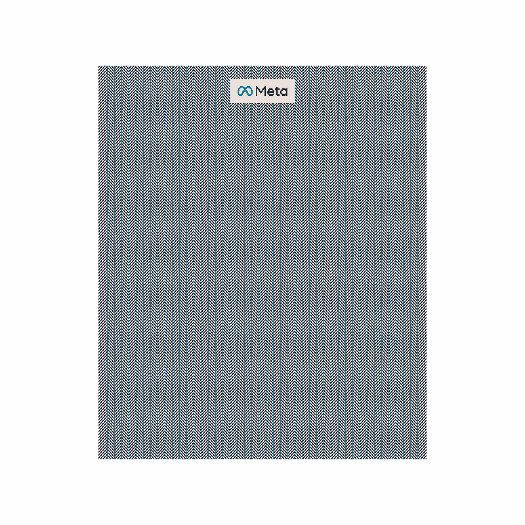In2Green Swatch Custom Logo Blanket: Personalized Corporate Gift - Herringbone Pinstripe Pattern
