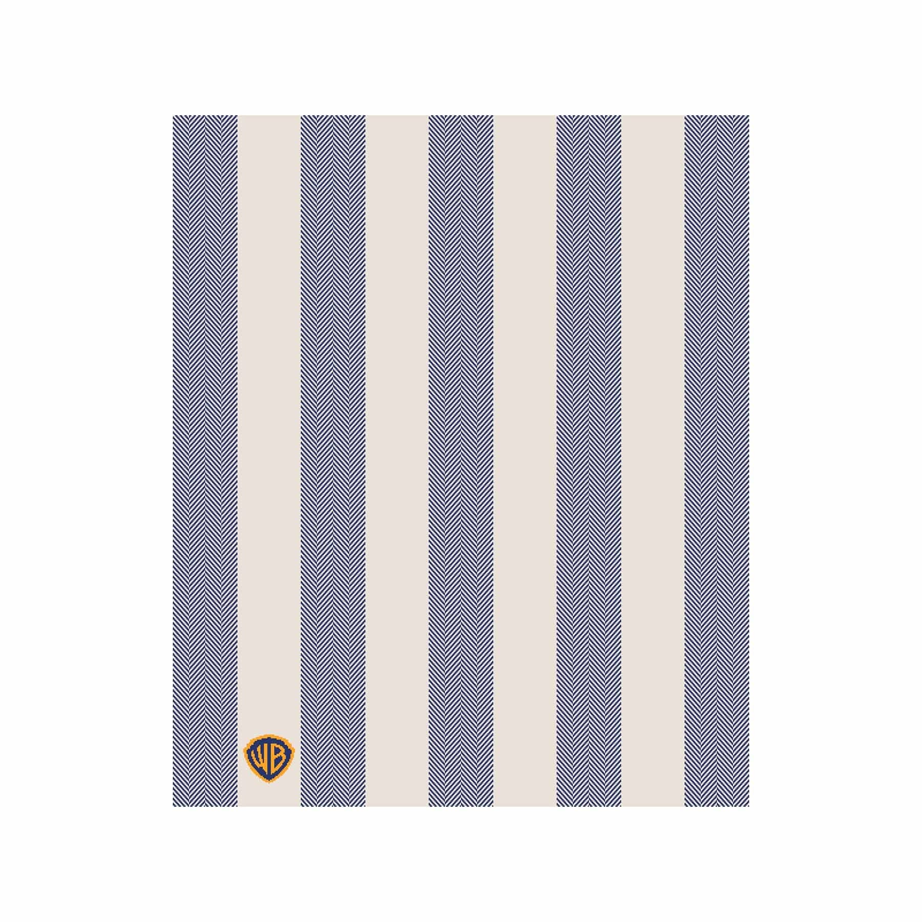 In2Green Swatch Custom Logo Blanket: Personalized Corporate Gift - Herringbone Stripe Pattern