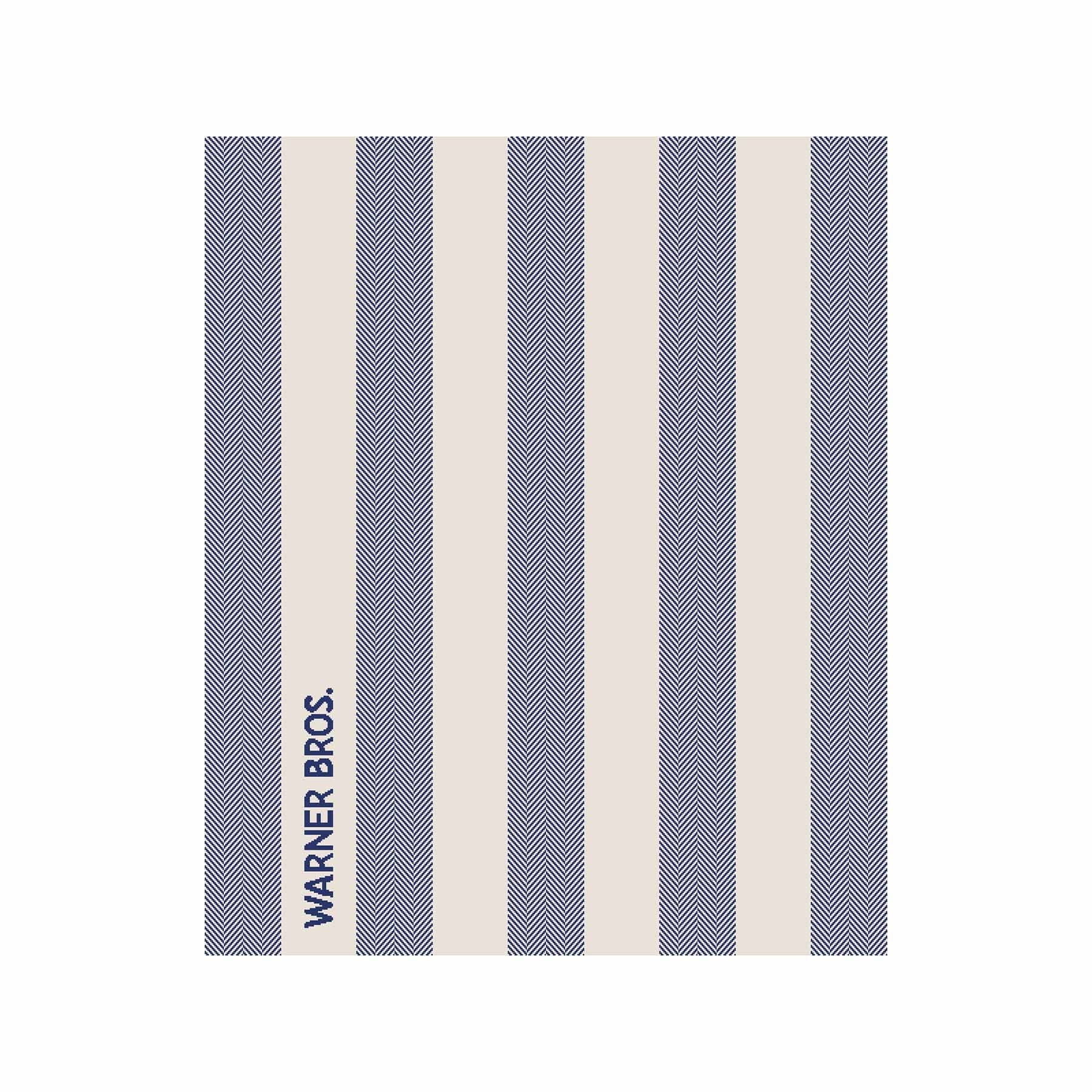 In2Green Swatch Custom Logo Blanket: Personalized Corporate Gift - Herringbone Stripe Pattern