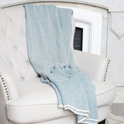 Cotton Sustainable Knit Throw Blanket - Herringbone