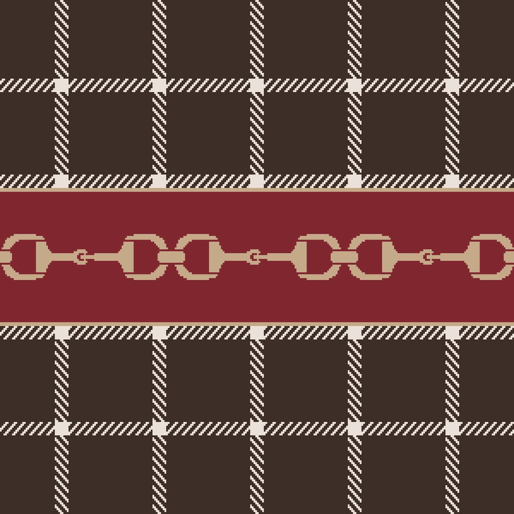 In2Green Swatch Hospitality Horse Bit Plaid