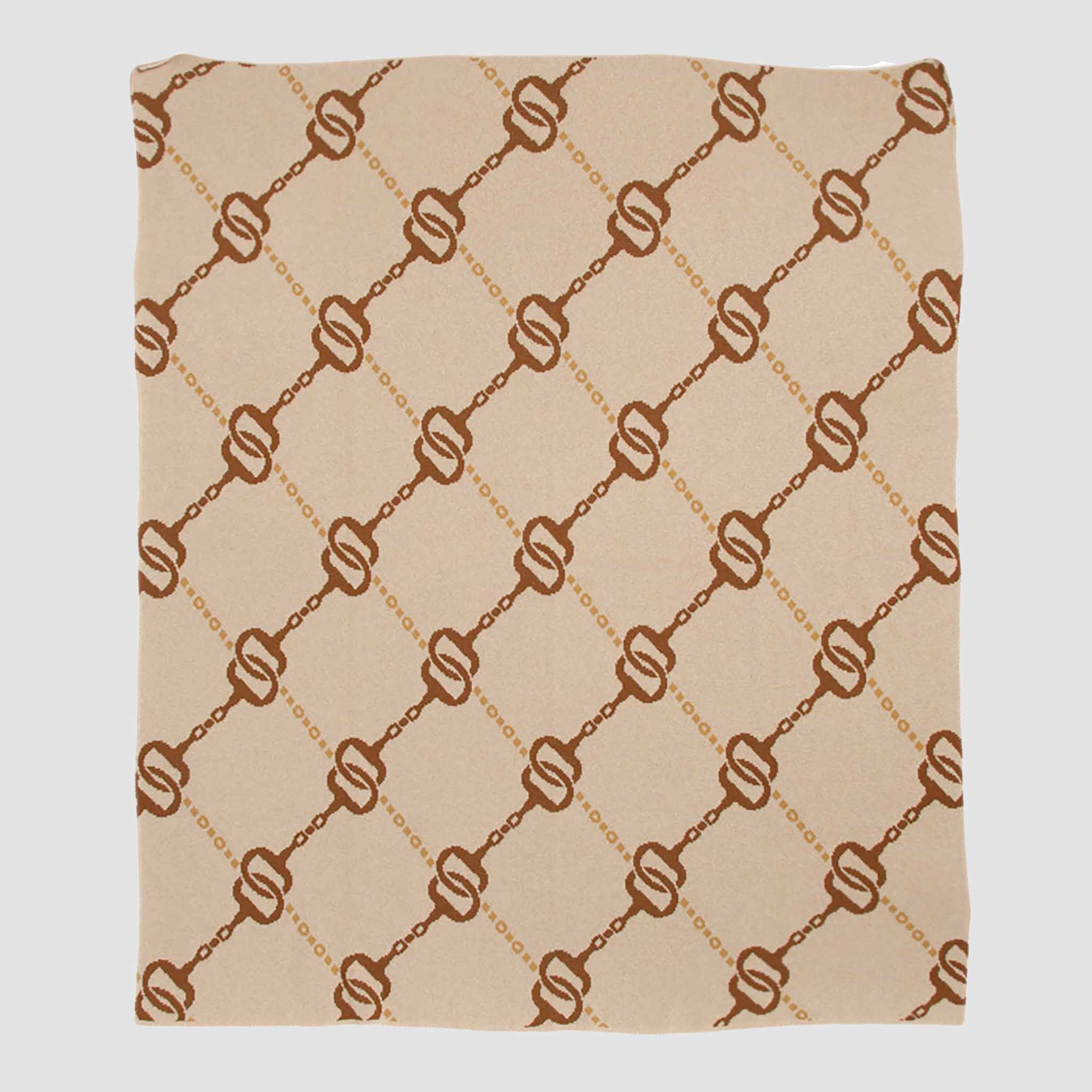 in2green Eco Throw Equestrian House of Bits - Cotton Sustainable Knit Throw Blanket 753275974889 BL01EHBT2