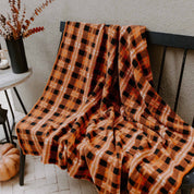 In2Green Swatch Custom Logo Blanket: Personalized Corporate Gift - Hudson Plaid Pattern