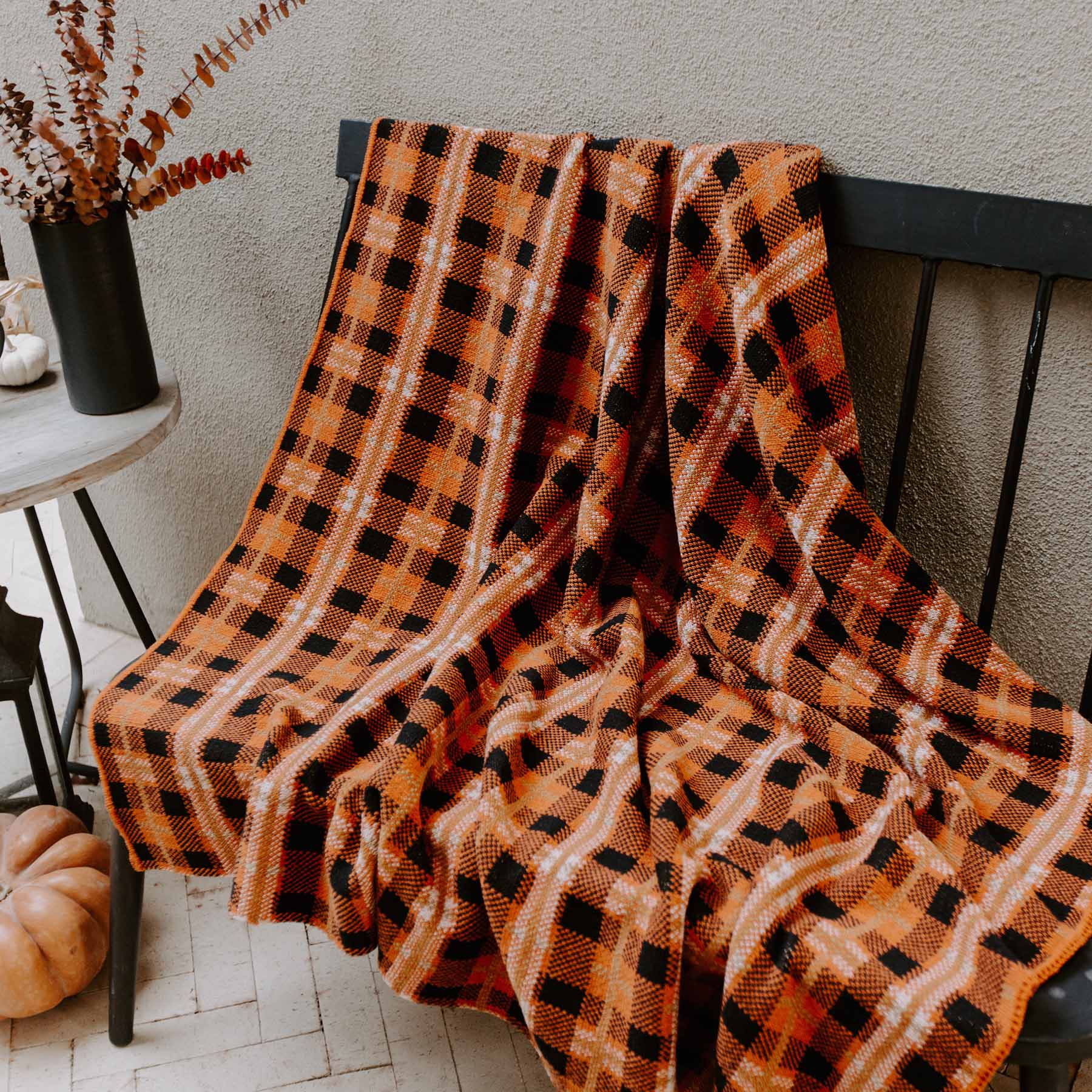 In2Green Swatch Custom Logo Blanket: Personalized Corporate Gift - Hudson Plaid Pattern