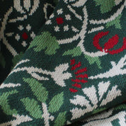 Cotton Sustainable Knit Throw | Winter Holiday Gift - Jardiniere by William Morris