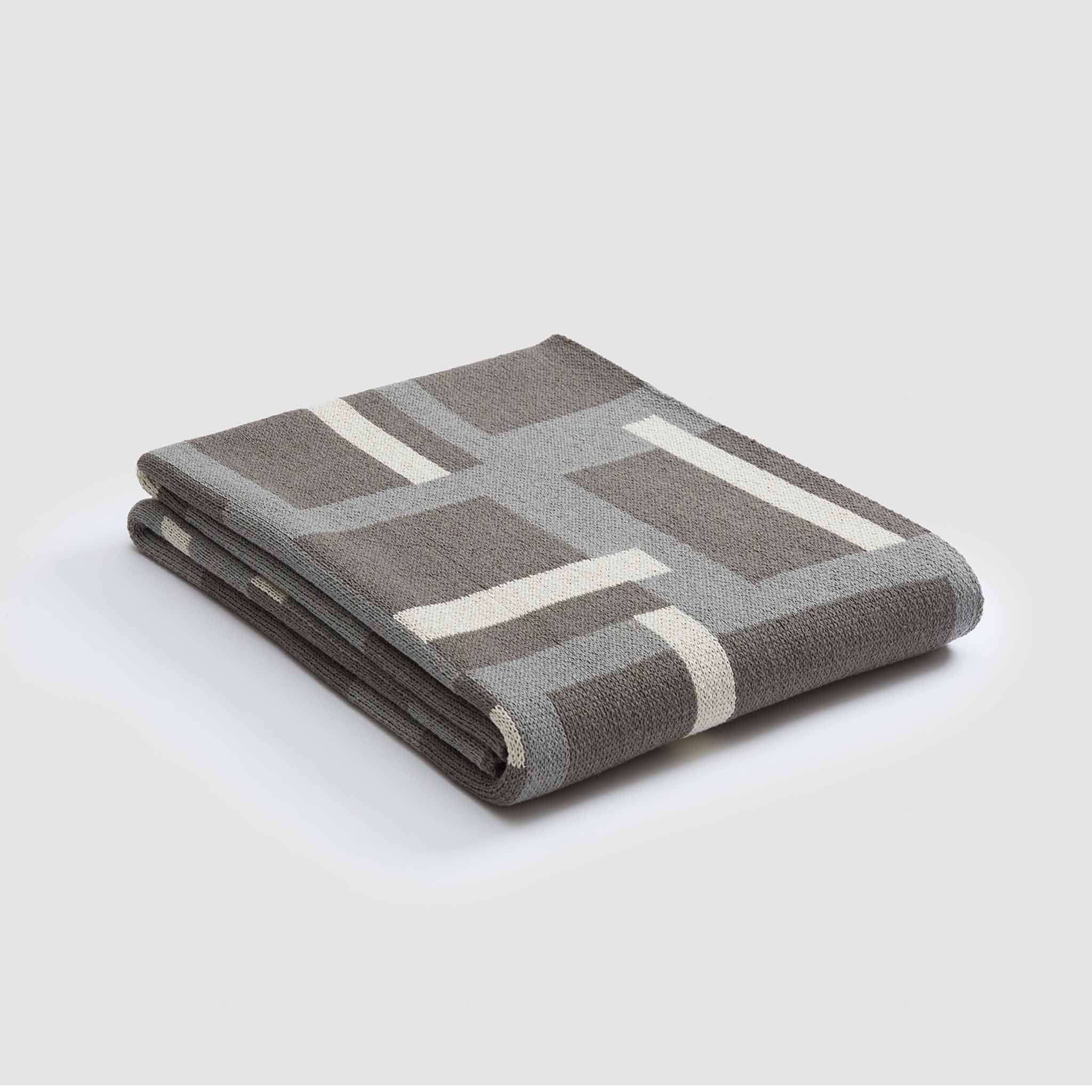 in2green Eco Throw Cotton Sustainable Knit Patterned Throw Blanket - Level by Kelly Harris Smith
