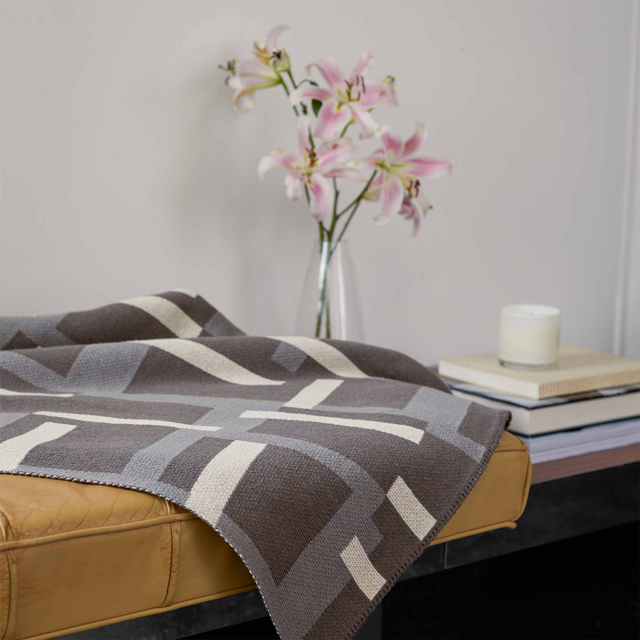 in2green Eco Throw Cotton Sustainable Knit Patterned Throw Blanket - Level by Kelly Harris Smith