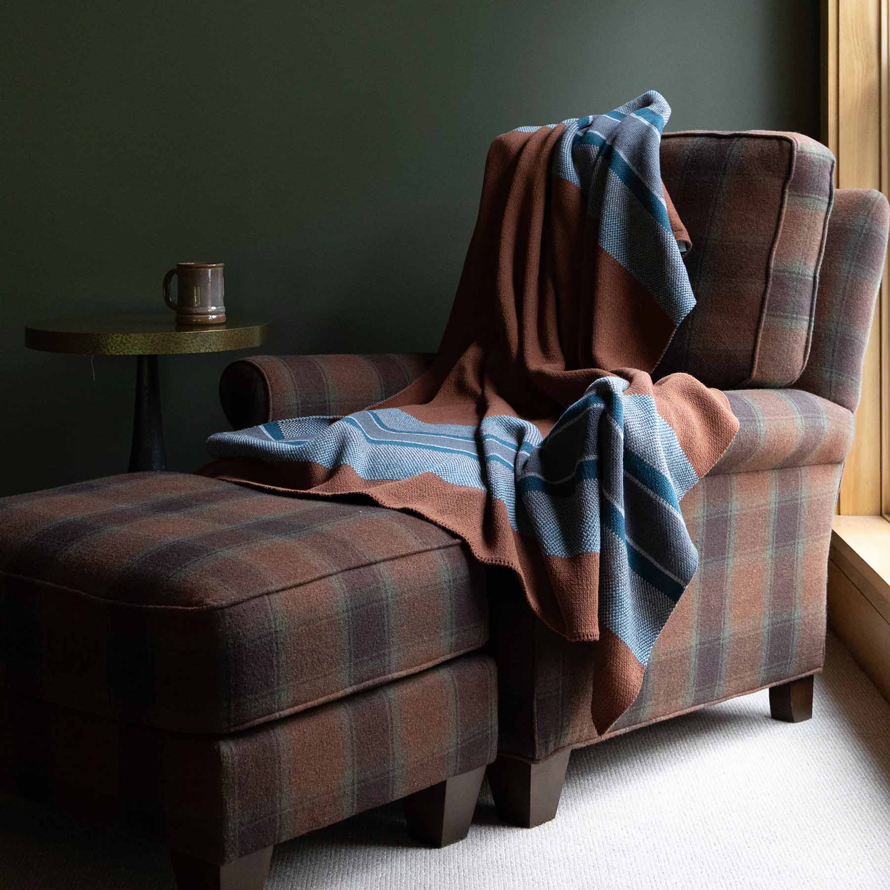In2Green Swatch Custom Logo Blanket: Personalized Corporate Gift - Lodge Stripe Pattern