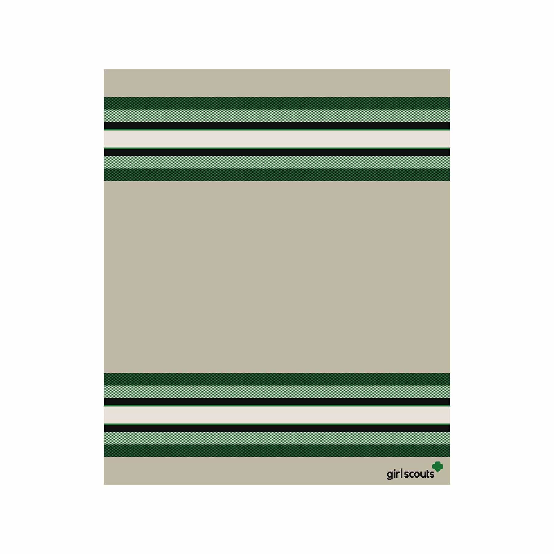In2Green Swatch Custom Logo Blanket: Personalized Corporate Gift - Lodge Stripe Pattern