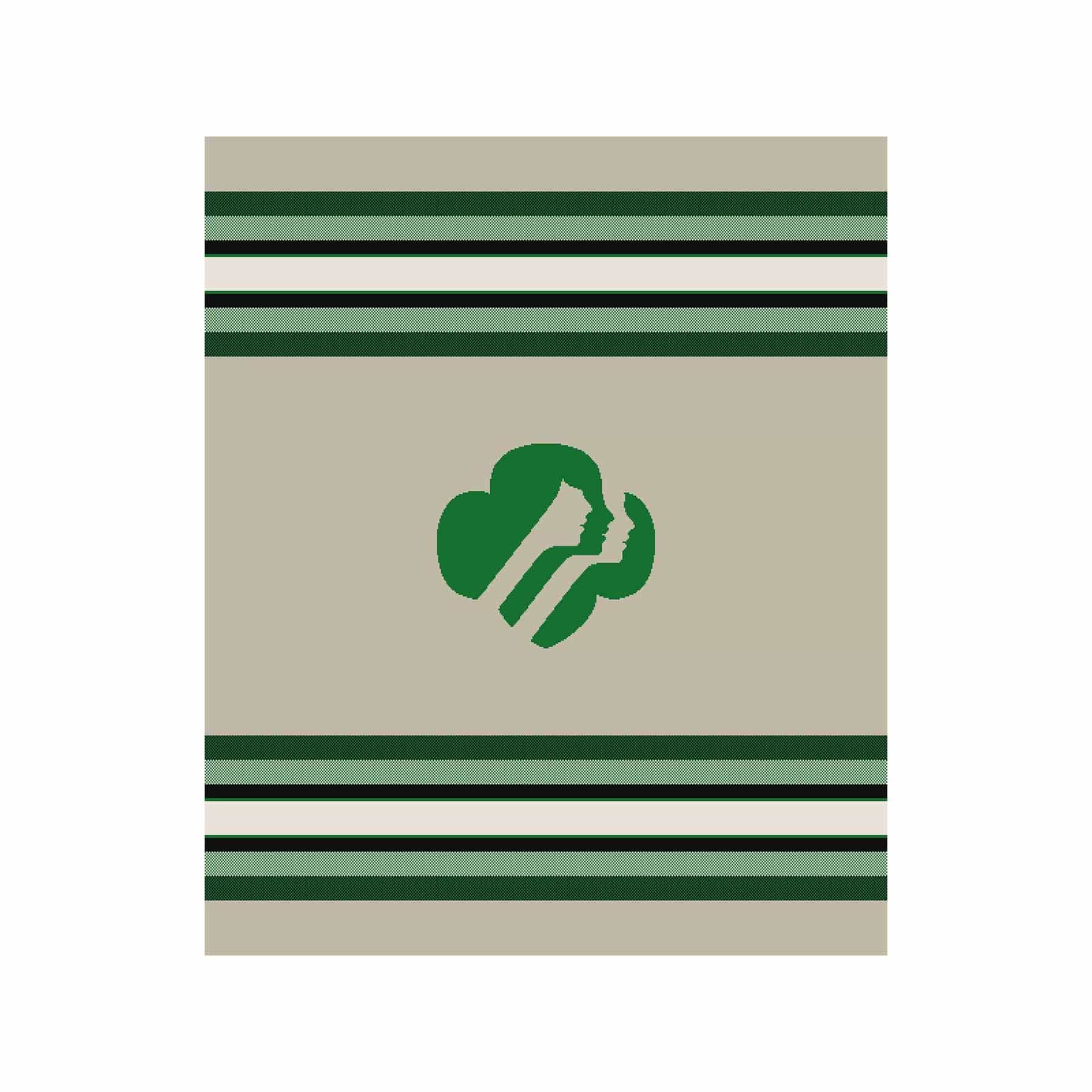 In2Green Swatch Custom Logo Blanket: Personalized Corporate Gift - Lodge Stripe Pattern