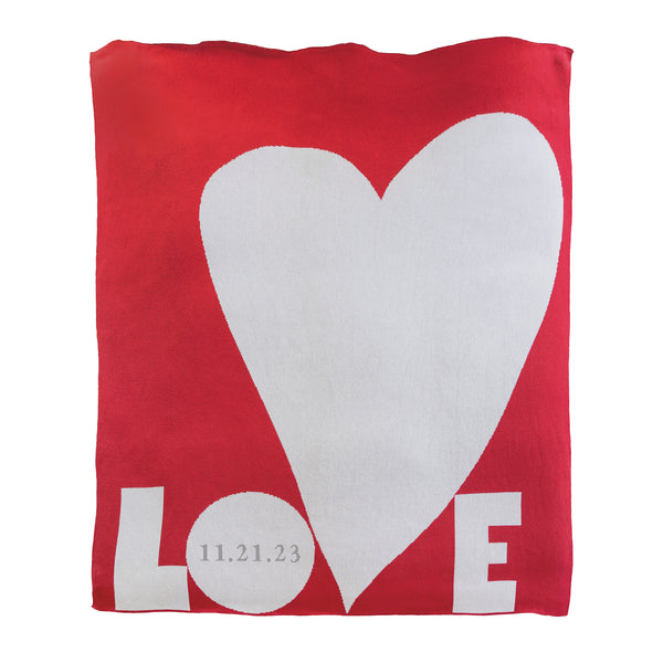 Personalized LOVE Throw Blanket by Susy Pilgrim Waters