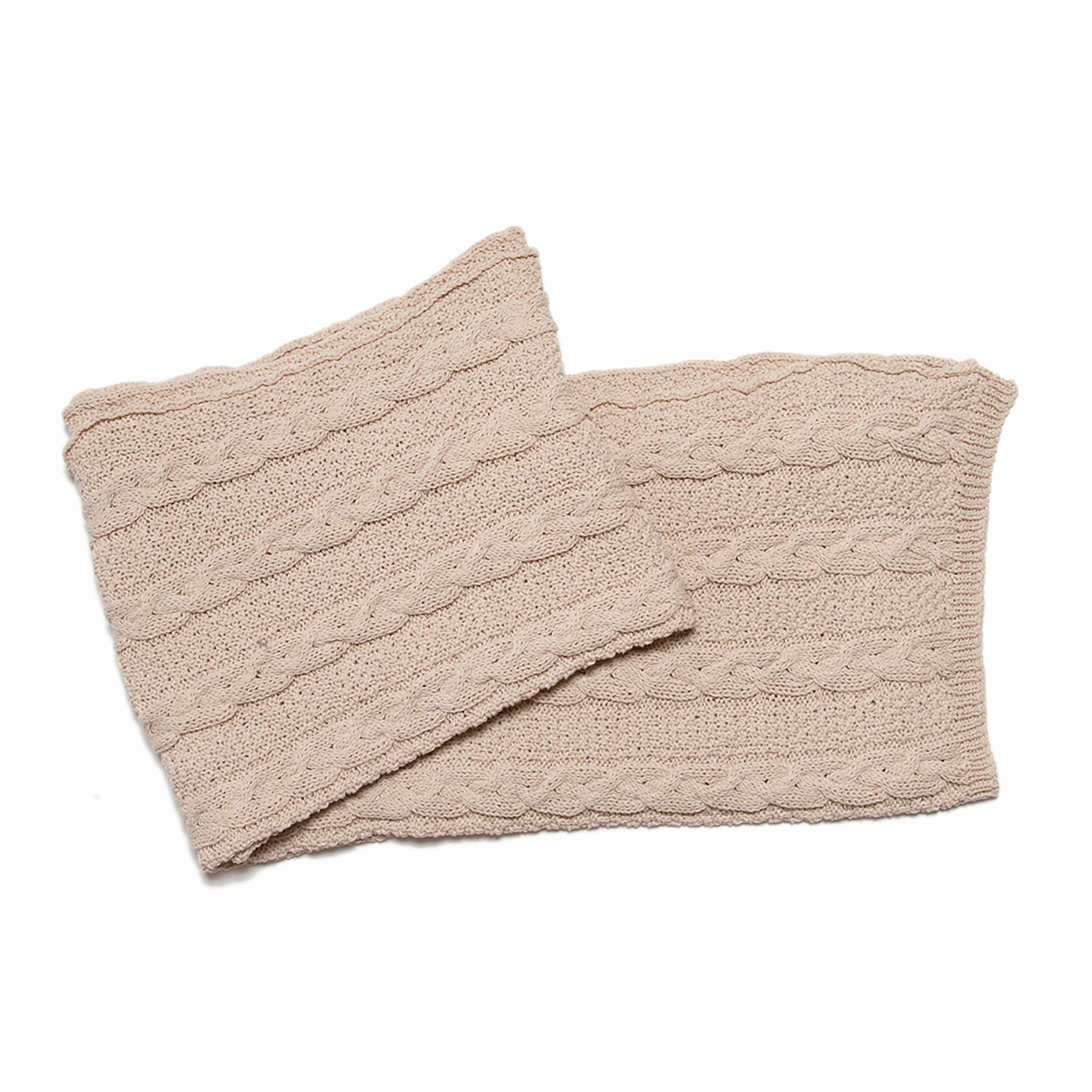 Chunky Cable Bed Runner Scarf Sustainable