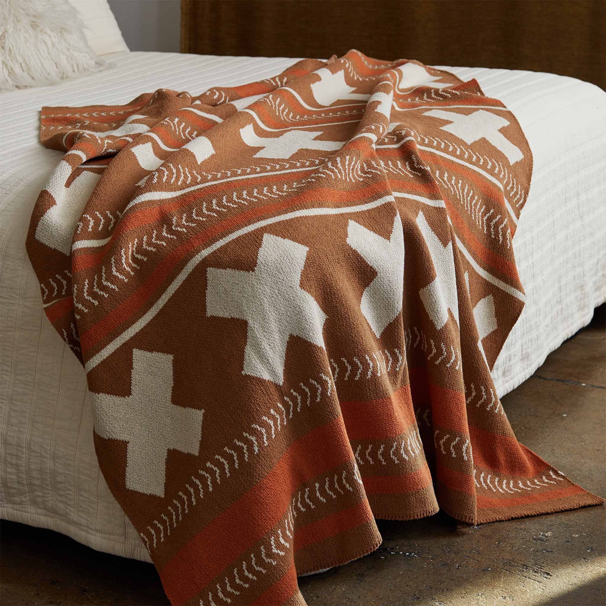 In2Green Eco Throw Cotton Sustainable Knit Throw Blanket | Mesa