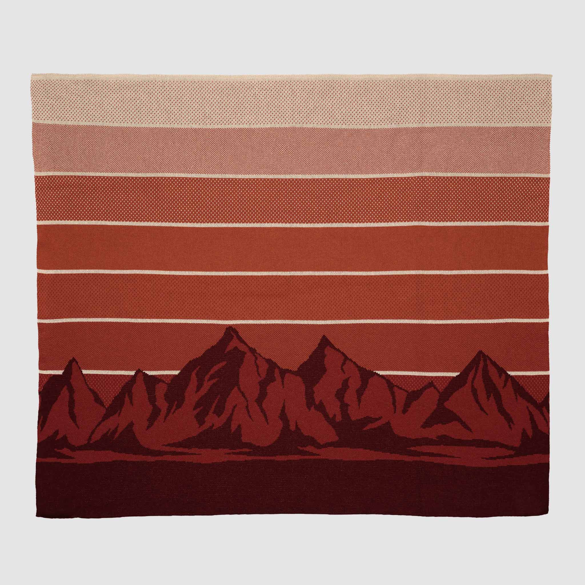 in2green Eco Throw Cotton Sustainable Knit Throw Blanket | Mountain Sunscape 601570194306 BL01XMS1