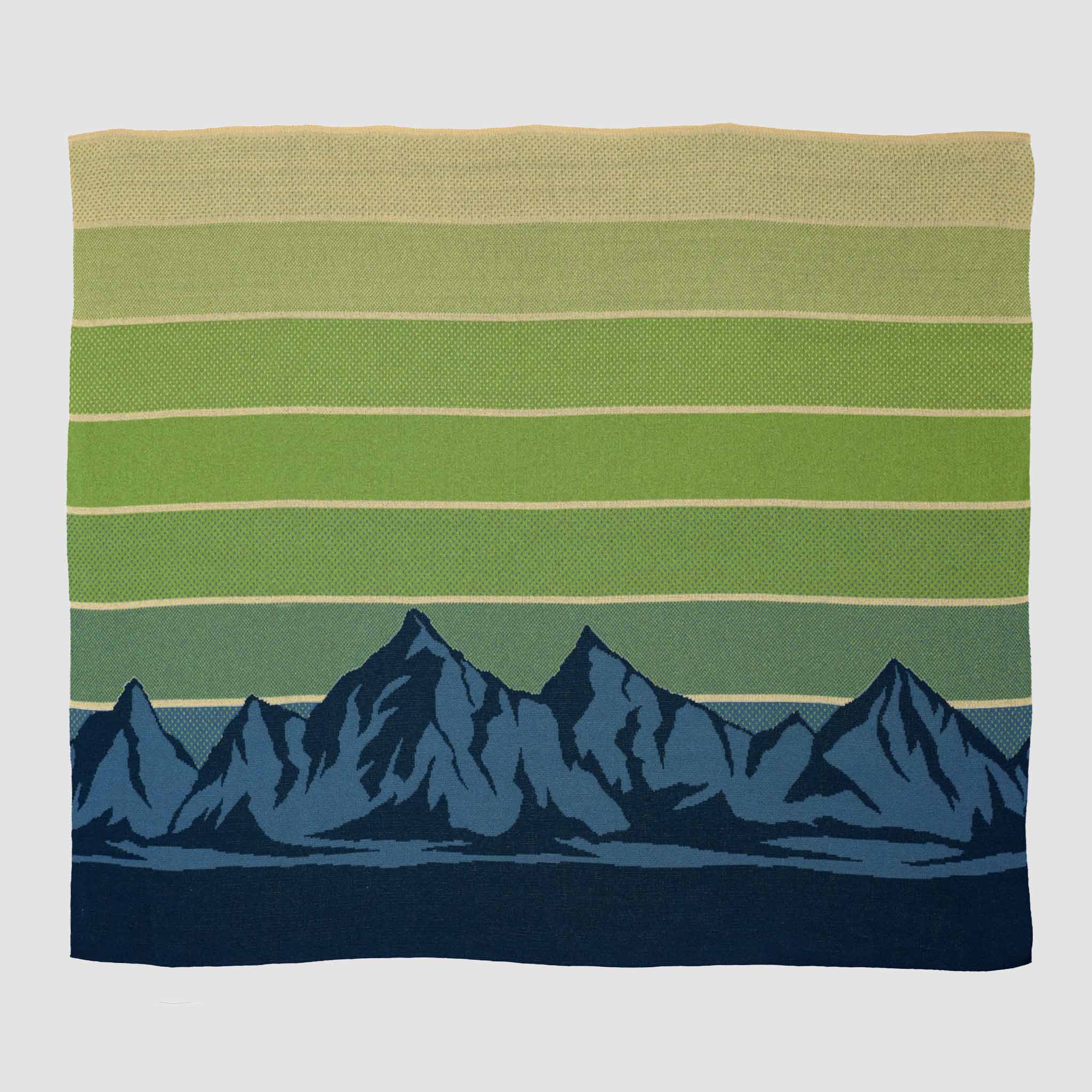 in2green Eco Throw Cotton Sustainable Knit Throw Blanket | Mountain Sunscape 601570194313 BL01XMS2