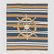 in2green Eco Throw Nautical Captain's Wheel  - Cotton Sustainable Knit Traditional Throw Blanket 601570195051 BL01NCW1