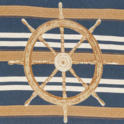 in2green Eco Throw Nautical Captain's Wheel  - Cotton Sustainable Knit Traditional Throw Blanket 601570195051 BL01NCW1
