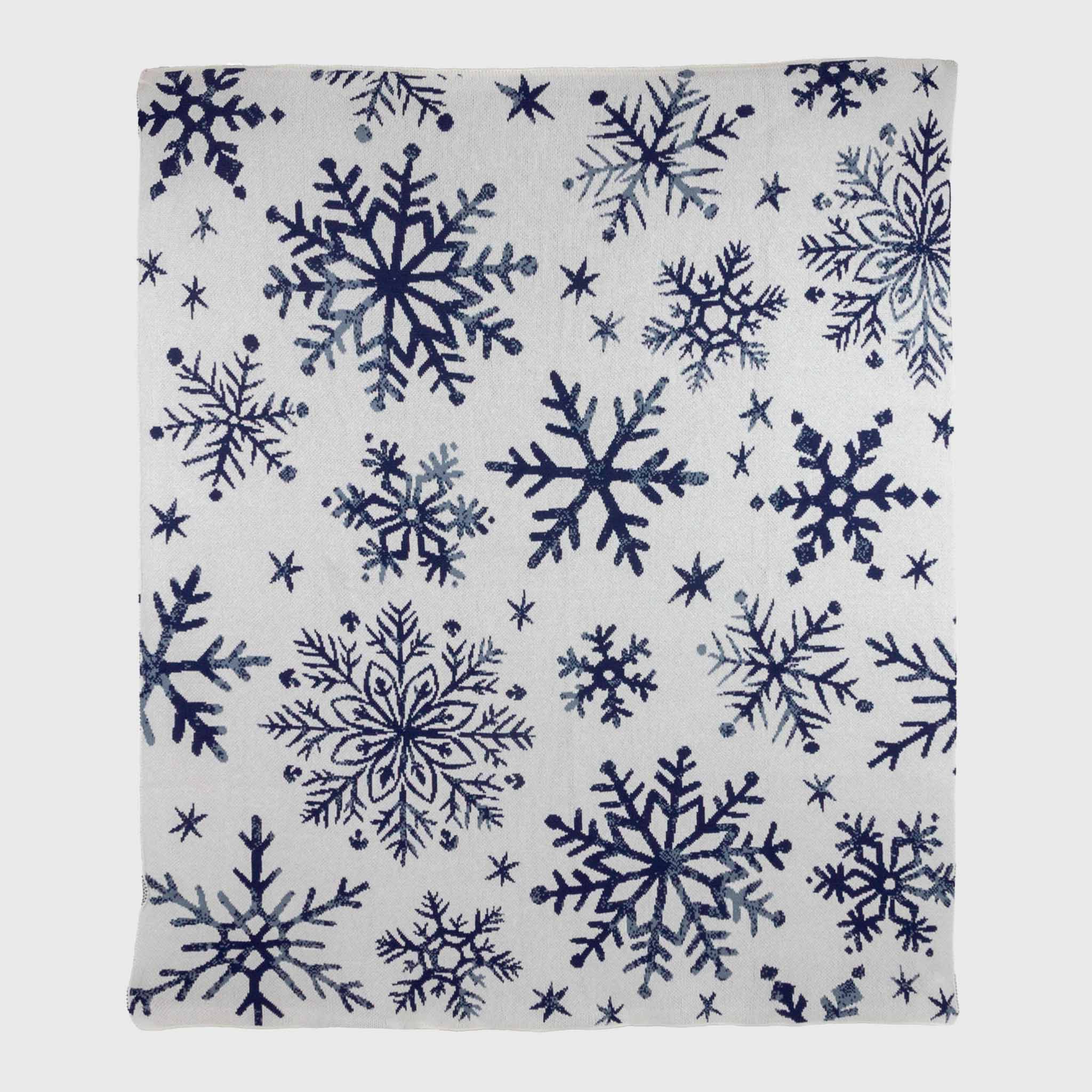 in2green Eco Throw Cotton Sustainable Knit Throw | Nordic Snowflakes 601570194290 BL01XNS2