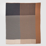 In2Green Eco Throw Cotton Sustainable Knit Striped | Geometric Throw Blanket - Overlap by Kelly Harris Smith 601570194092 KHS-OV-BR
