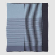In2Green Eco Throw Cotton Sustainable Knit Striped | Geometric Throw Blanket - Overlap by Kelly Harris Smith 601570194085 KHS-OV-BL