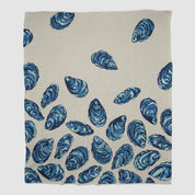 in2green Eco Throw Cotton Sustainable Knit Throw Blanket | Coastal - Oyster 655646730042 BL01OY2