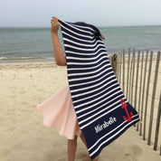 Custom Personalized Baby Sustainable Knit Throw Blanket - Anchor