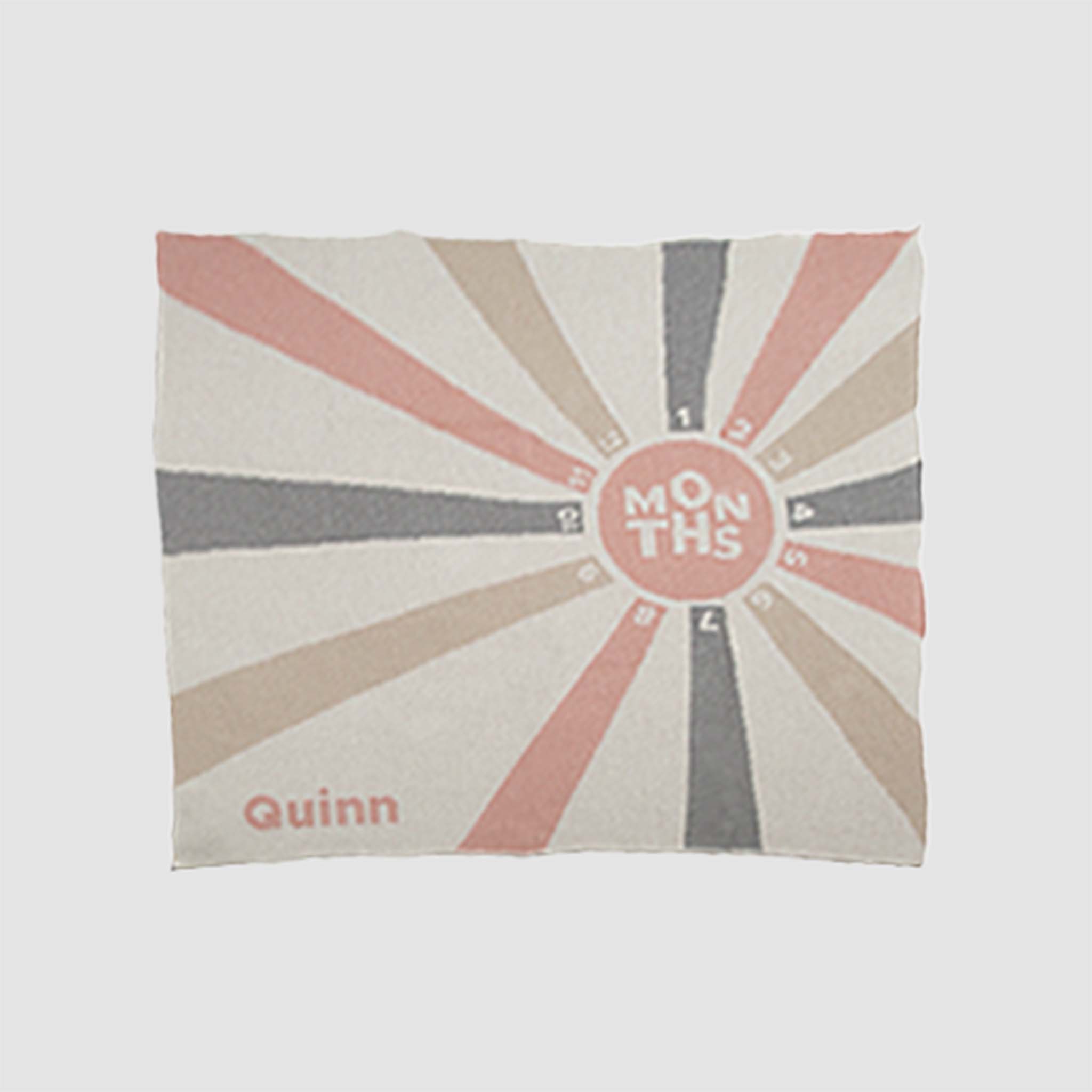 Custom Personalized Baby Sustainable Knit Throw Blanket - Milestone