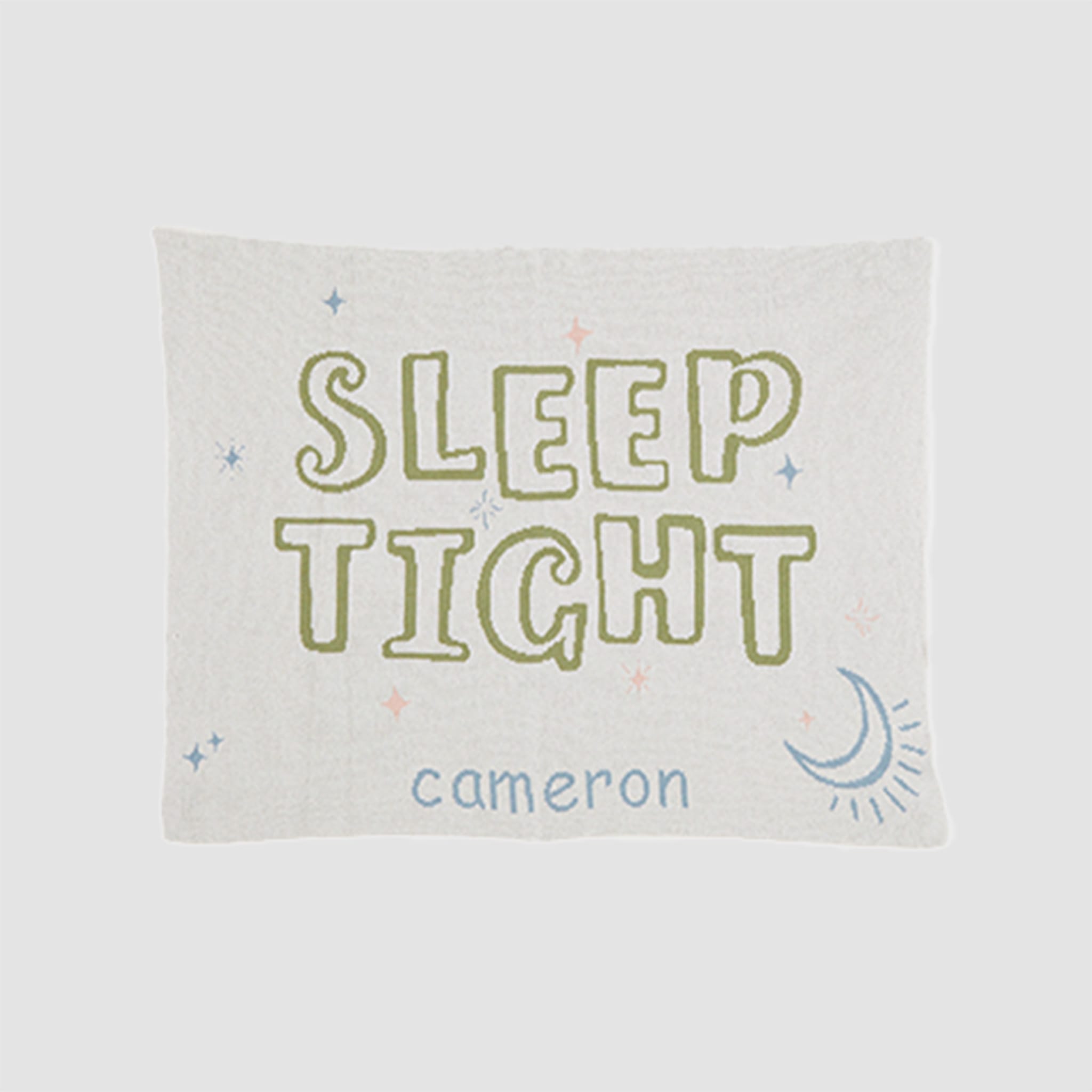 Custom Personalized Baby Sustainable Knit Throw Blanket - Sleep Tight