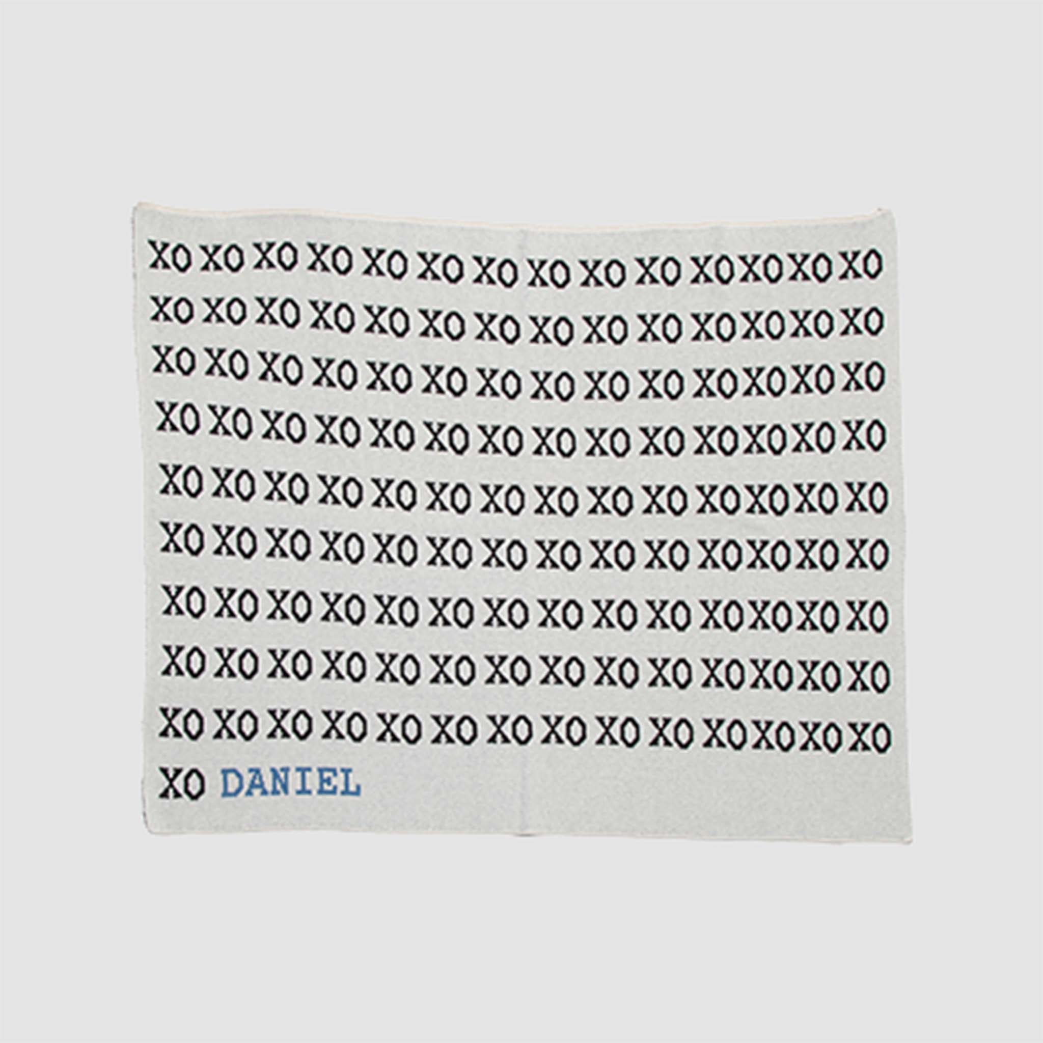 Custom Personalized Baby Sustainable Knit Throw Blanket - Typewriter