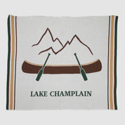 Custom Personalized Sustainable Knit Throw Blanket - Canoe