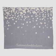 Custom Personalized Wedding Sustainable Knit Throw Blanket - Confetti