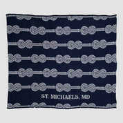 Custom Personalized Sustainable Knit Throw Blanket - Rope