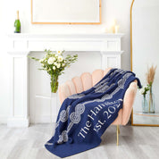 Custom Personalized Sustainable Knit Throw Blanket - Rope