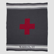 in2green Eco Throw Custom Personalized Sustainable Knit Throw Blanket - Swiss Cross with Stripe 753275975695 CTM-SWC