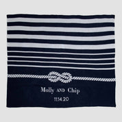 Custom Personalized Wedding Sustainable Knit Throw Blanket - Tie the Knot
