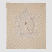 Custom Personalized Wedding Sustainable Knit Throw Blanket -  Lace Crest