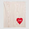 in2green Eco Throw Custom Personalized Wedding Sustainable Knit Throw Blanket - Woodgrain Heart 655646734774 CTM-WG