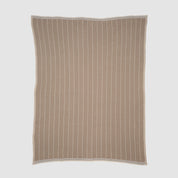 Indoor | Outdoor Sustainable Knit Chevron Throw Blanket - Poly Herringbone Edge