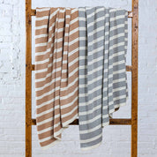 in2green Eco Throw Poly Pinstripe - Indoor | Outdoor Sustainable Knit Minimalist Throw Blanket