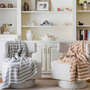 in2green Eco Throw Poly Pinstripe - Indoor | Outdoor Sustainable Knit Minimalist Throw Blanket