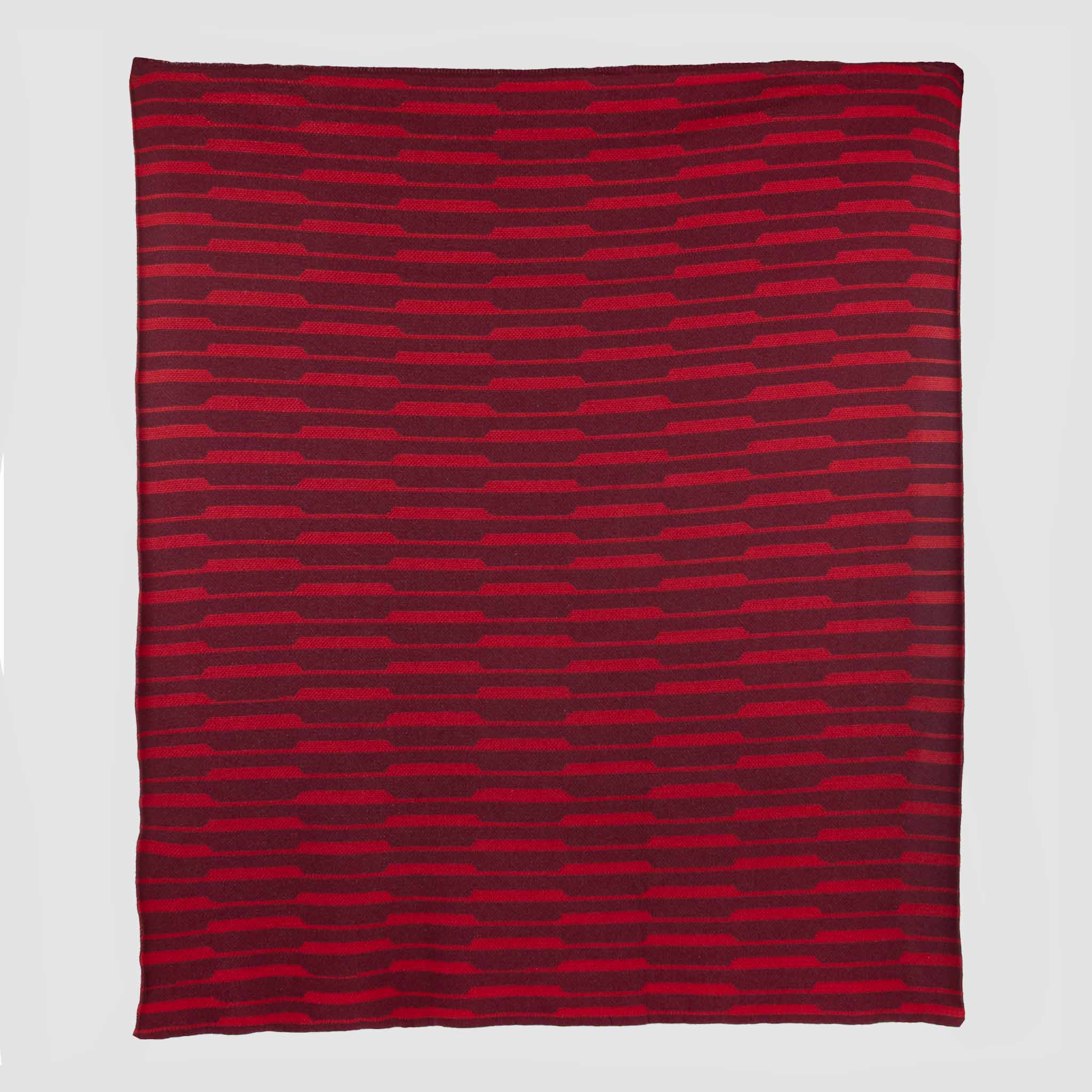 In2Green Eco Throw Cotton Sustainable Knit Graphic | Patterned Throw Blanket - Raita by Petra Kaksonen 601570194115 PK-RT-RD