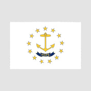 Introducing the in2green Hometown Pride Flag - Cotton Sustainable Knit Blanket, made in the USA and beautifully featuring a white flag design with a gold anchor, a blue “HOPE” ribbon, and thirteen gold stars arranged in a circle—all thoughtfully woven for lasting hometown pride.