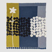 In2Green Eco Throw Cotton Sustainable Knit Floral | Graphic Throw Blanket - Rock Rose by Susy Pilgrim Waters 601570194153 SPW-RR-BL