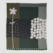 In2Green Eco Throw Cotton Sustainable Knit Floral | Graphic Throw Blanket - Rock Rose by Susy Pilgrim Waters 601570194146 SPW-RR-GN