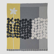 In2Green Eco Throw Cotton Sustainable Knit Floral | Graphic Throw Blanket - Rock Rose by Susy Pilgrim Waters SPW-RR-YE